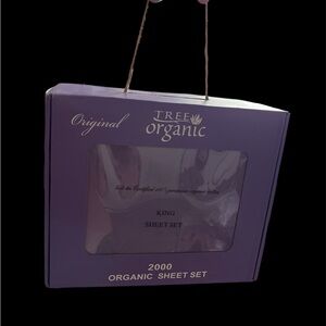 Tree Organic King Purple Sheet Set